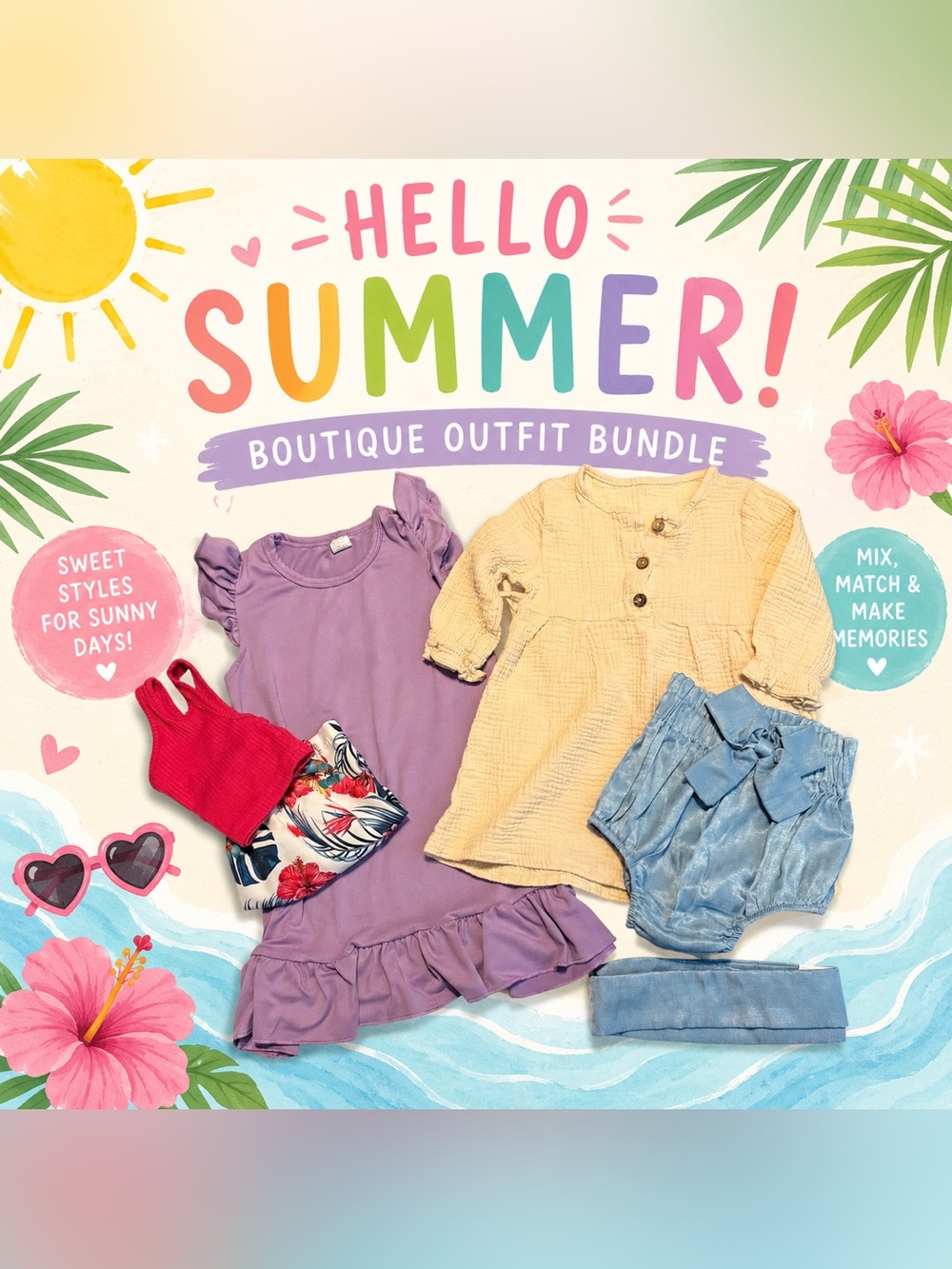 Girls Boutique Outfit Bundle Lot  | Baby/Toddler